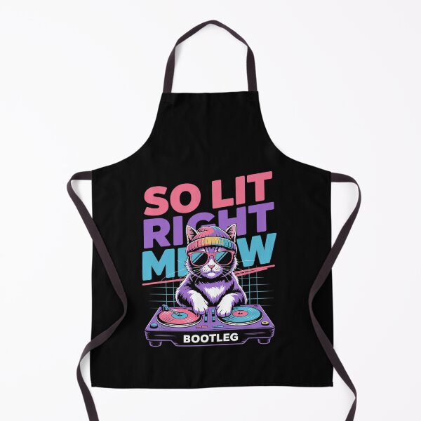 Item preview, Funny Cat Rave Graphic Clothing So Lit Right Meow DJ Cat Tee  designed and sold by RayArmstrong.