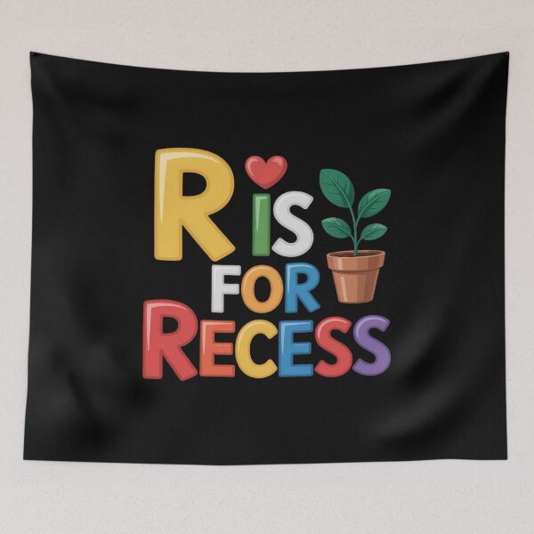 Item preview, R is for Recess School Subject Break Student Fun designed and sold by HardcoreTour.