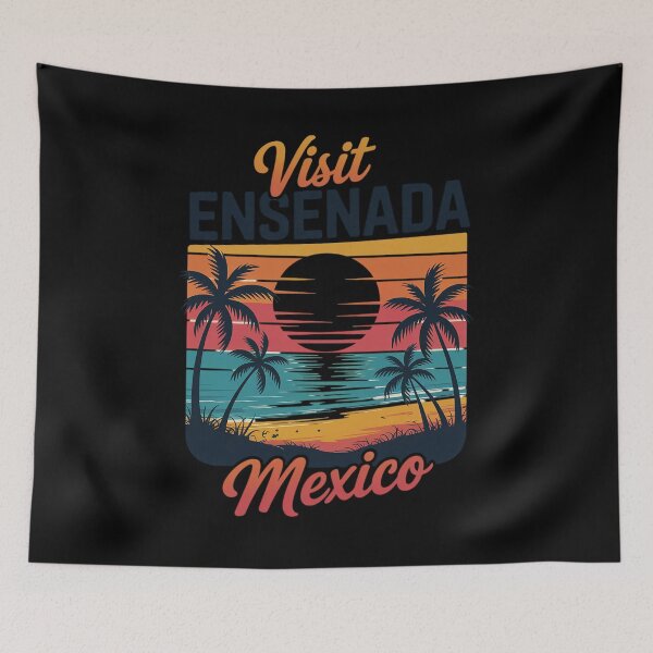 Item preview, Ensenada Mexico Sunset Beach Palm Tree Souvenir designed and sold by AmparoBoyle.