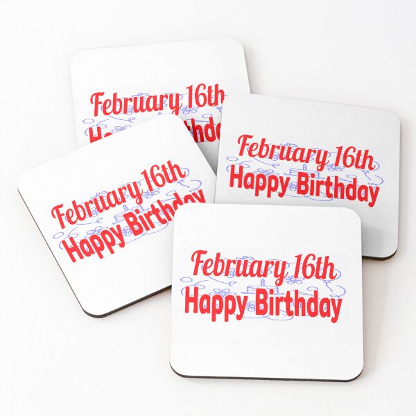 Item preview, February 16th, Gift, Happy birthday  designed and sold by Sujinthaiart.
