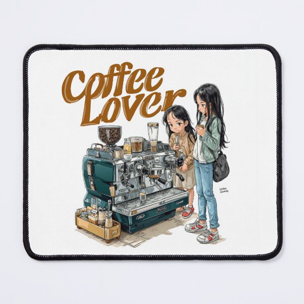 Item preview, Cute Coffee Lover Barista Machine – Adorable Coffee Shop Cartoon Art designed and sold by Grafititee.