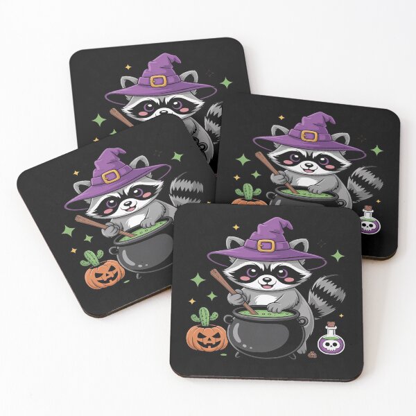 Item preview, Raccoon Halloween Time to Stir The Cauldron Pot Spooky Feral designed and sold by HardcoreTour.