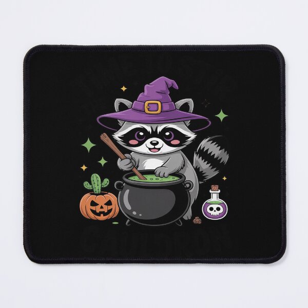 Item preview, Raccoon Halloween Time to Stir The Cauldron Pot Spooky Feral designed and sold by HardcoreTour.