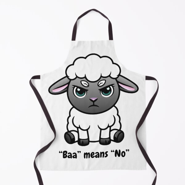 Item preview, "Baa" means "No" designed and sold by Wildly Uncivilised.
