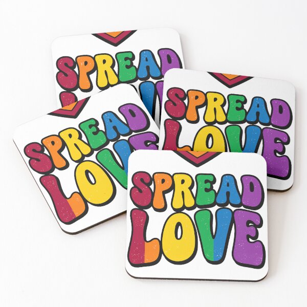 Item preview, Spread Love Retro Rainbow Heart T-Shirt designed and sold by Quillway.
