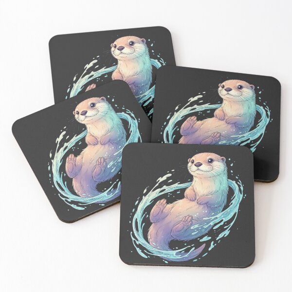 Item preview, Whimsy Sea Spirit Otter: Magical Floating River Guardian designed and sold by SebastianSpace.