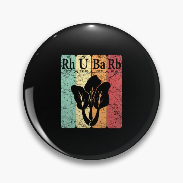 Item preview, Rhubarb Periodic Table Elements Vegetable Retro Rhubarb designed and sold by MonicaSophie.