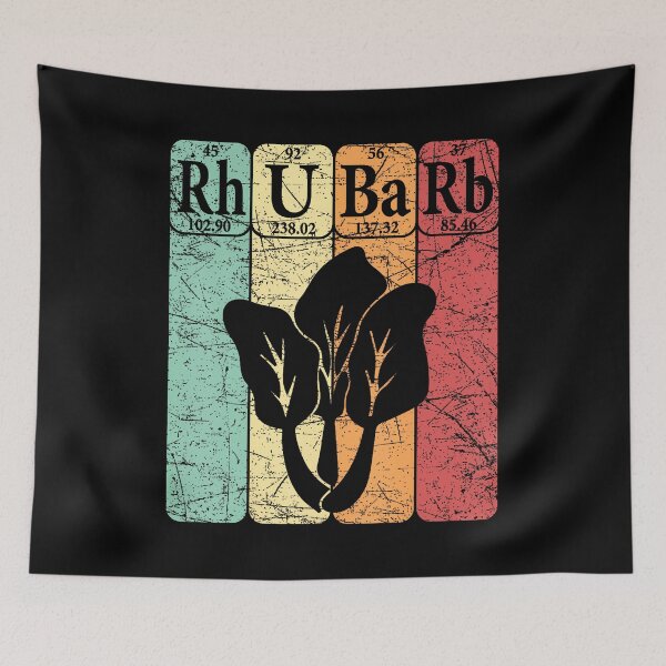 Item preview, Rhubarb Periodic Table Elements Vegetable Retro Rhubarb designed and sold by MonicaSophie.