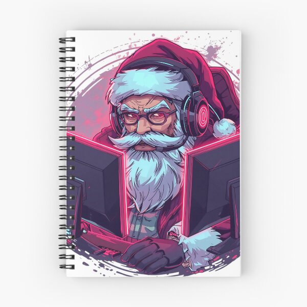 Item preview, Cyberpunk Gamer Santa — RGB Neon Christmas Mascot designed and sold by SoulenCify.