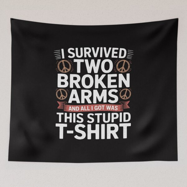 Item preview, I Survived Two Broken Arms Bone Injury Cast Recovery Gift designed and sold by GalaFunny.