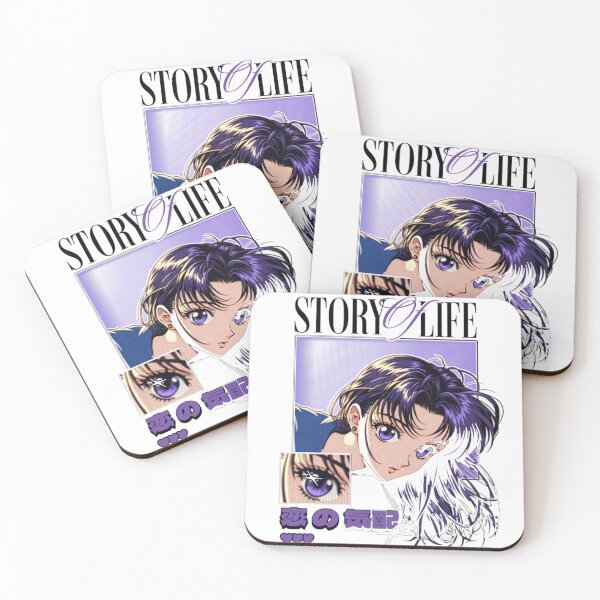 Item preview, STORY OF LIFE Anime Girl Manga Aesthetic Purple Eyes Retro Graphic Tee designed and sold by GenZFashion000.