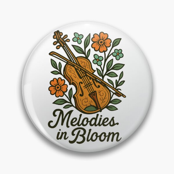 Item preview, Melodies in Bloom | Floral Violin Music Lover Vintage Design designed and sold by inkoutninja.