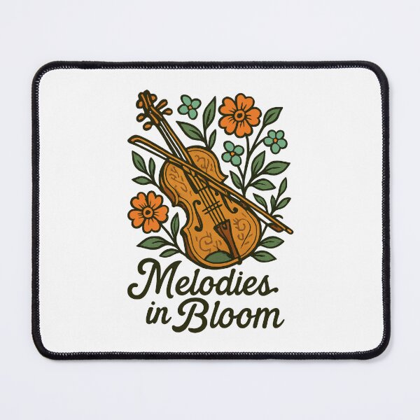 Item preview, Melodies in Bloom | Floral Violin Music Lover Vintage Design designed and sold by inkoutninja.