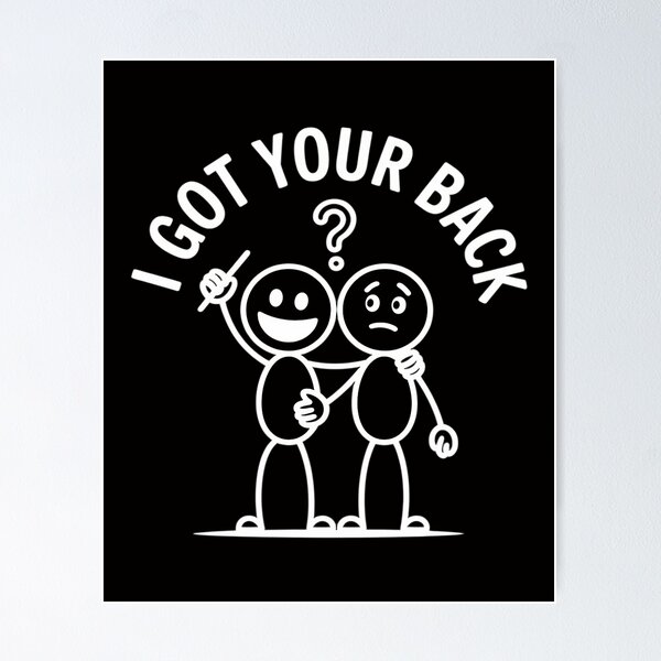 Item preview, I Got Your Back Stick Figure designed and sold by GalaFunny.