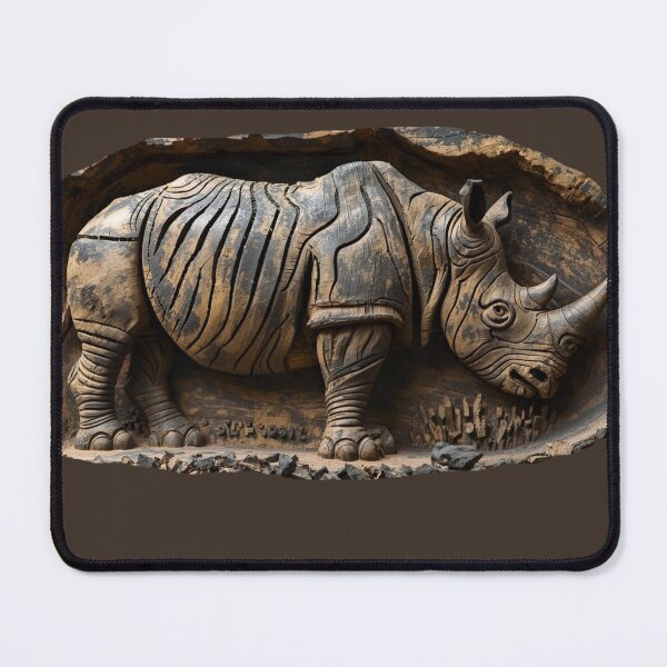 Item preview, Burnt Rhino — Ancestral Art Strength Visibility Control Print designed and sold by SavannaStrikes.