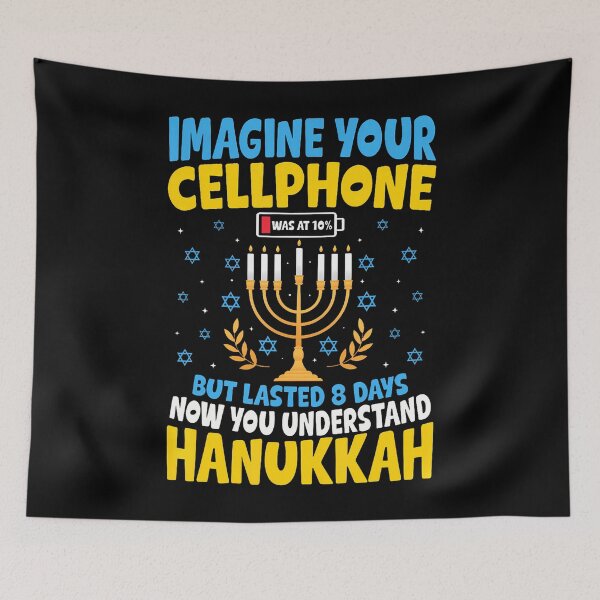 Item preview, Hanukkah Imagine Your Cellphone Chanukah Jew Men Women Kids designed and sold by ElaineEsther.