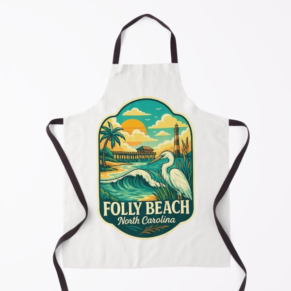 Item preview, Folly Beach North Carolina – Egret and Pier Coastal Scene designed and sold by Places On Earth.