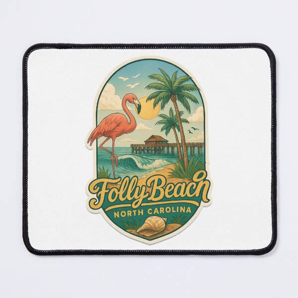 Item preview, Folly Beach North Carolina – Flamingo and Surfside Sunset designed and sold by Places On Earth.