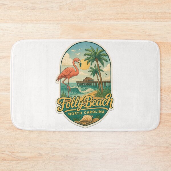 Item preview, Folly Beach North Carolina – Flamingo and Surfside Sunset designed and sold by Places On Earth.