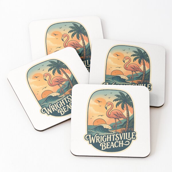 Item preview, Wrightsville Beach Flamingo Sunset – North Carolina Coastal Charm designed and sold by Places On Earth.