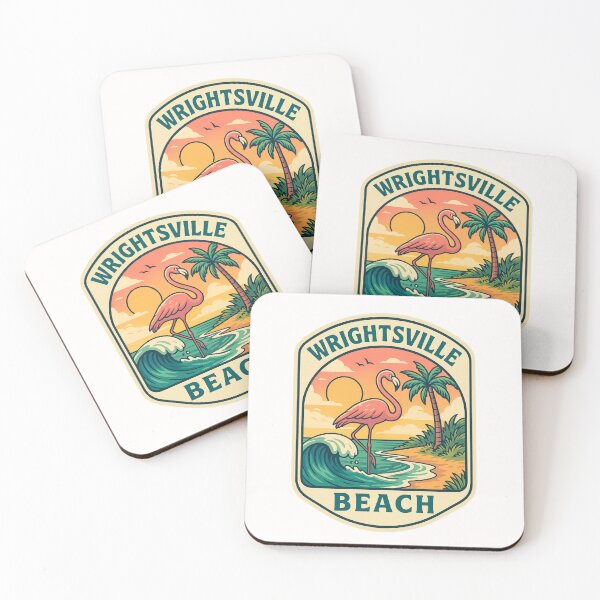 Item preview, Wrightsville Beach Flamingo Sunrise – Bold Tropical Atlantic Scene designed and sold by Places On Earth.