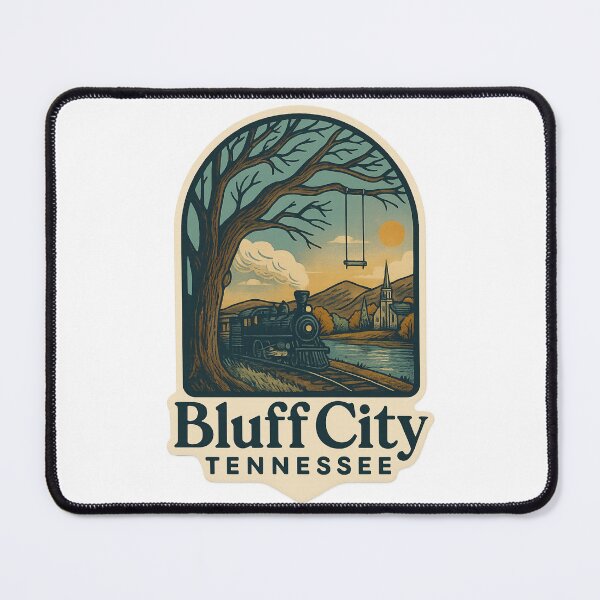 Item preview,  Vintage Train in Bluff City Tennessee Sunset Scene designed and sold by Places On Earth.