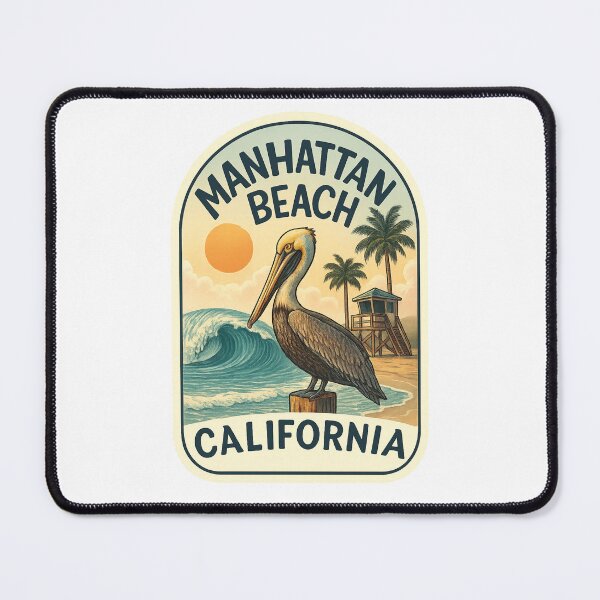 Item preview,  Pelican and Surf at Manhattan Beach California designed and sold by Places On Earth.