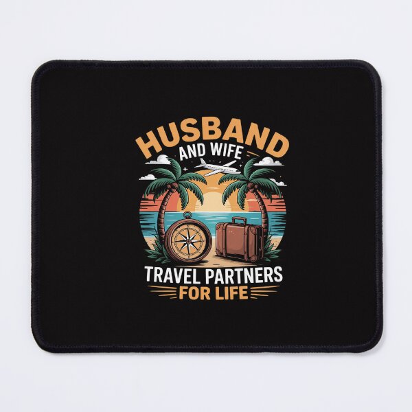 Item preview, Husband And Wife Travel Partners Beach Matching Couples designed and sold by GalaFunny.
