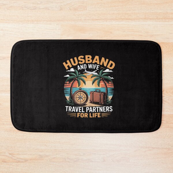 Item preview, Husband And Wife Travel Partners Beach Matching Couples designed and sold by GalaFunny.