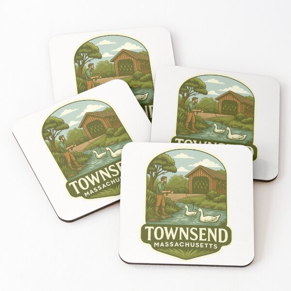 Item preview,  Rustic Covered Bridge and Fishing Scene in Townsend Massachusetts designed and sold by Places On Earth.