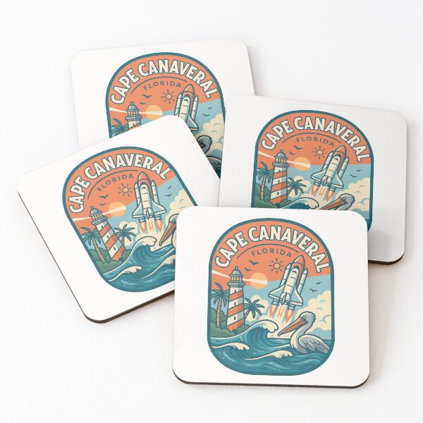 Item preview,  Cape Canaveral Launch and Coastal Wildlife Scene designed and sold by Places On Earth.