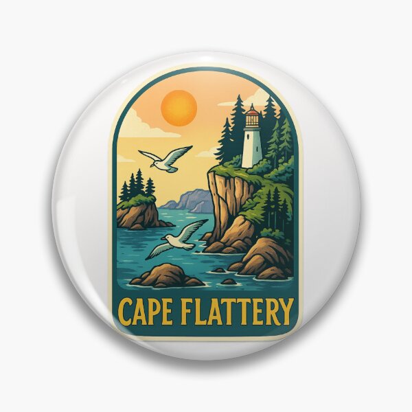 Item preview,  Dramatic Coastal Cliffs and Lighthouse at Cape Flattery designed and sold by Places On Earth.