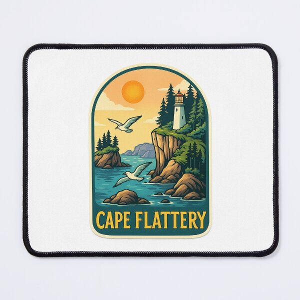 Item preview, Dramatic Coastal Cliffs and Lighthouse at Cape Flattery designed and sold by Places On Earth.