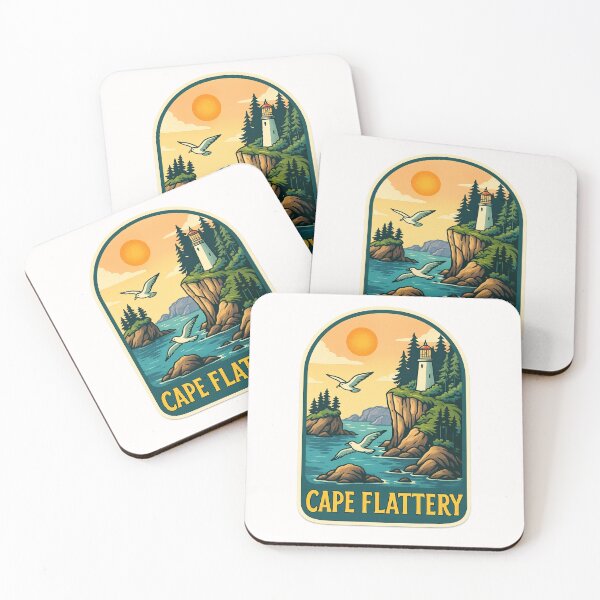 Item preview,  Dramatic Coastal Cliffs and Lighthouse at Cape Flattery designed and sold by Places On Earth.