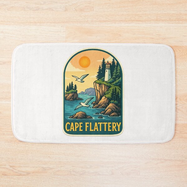 Item preview,  Dramatic Coastal Cliffs and Lighthouse at Cape Flattery designed and sold by Places On Earth.