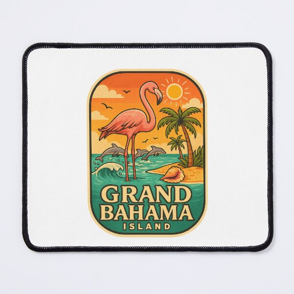 Item preview, Sunset Flamingo & Dolphins, Grand Bahama Island designed and sold by Places On Earth.