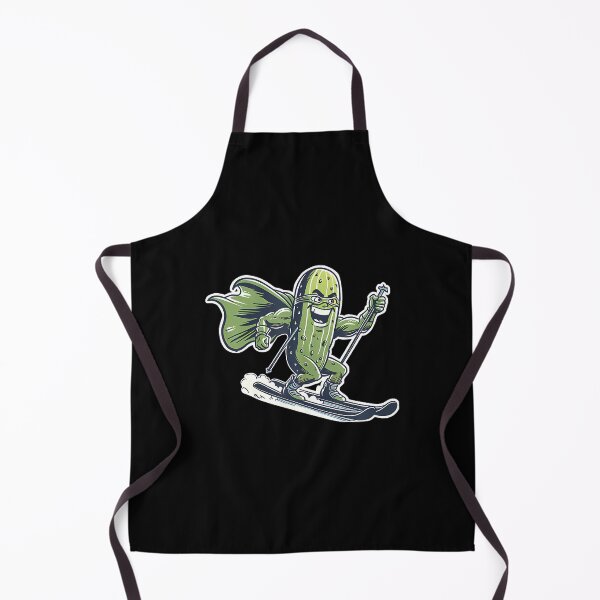 Item preview, Superhero Pickle On Skis Funny Winter Alpine Run designed and sold by RosaliaAmber.