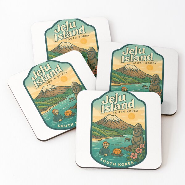 Item preview, Jeju Island, South Korea (with haenyeo and dol hareubang) designed and sold by Places On Earth.