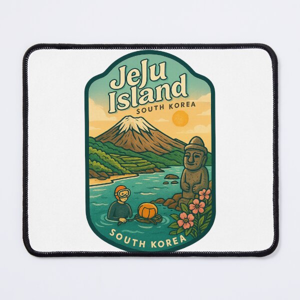 Item preview, Jeju Island, South Korea (with haenyeo and dol hareubang) designed and sold by Places On Earth.