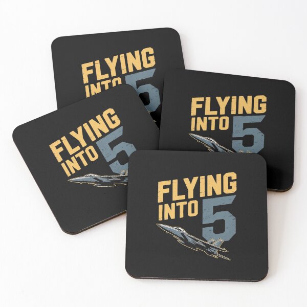 Item preview, Flying Into 5 Fighter Jet 5 Year Old 5th Birthday designed and sold by RustsyMin.