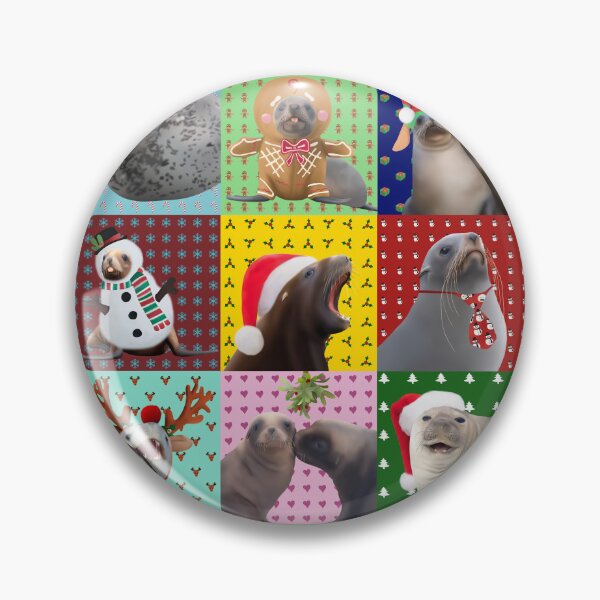 Item preview, Christmas pinniped patchwork designed and sold by GivernyKate.