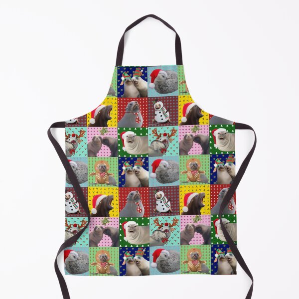Item preview, Christmas pinniped patchwork designed and sold by GivernyKate.