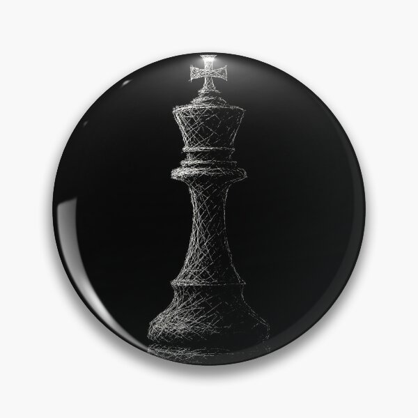 Item preview, Gothic Scratch-Art Chess King – Dark Monochrome Strategy designed and sold by Mortisigil.