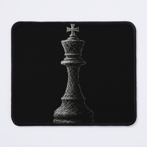 Item preview, Gothic Scratch-Art Chess King – Dark Monochrome Strategy designed and sold by Mortisigil.
