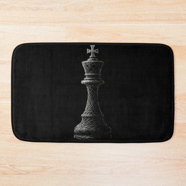 Item preview, Gothic Scratch-Art Chess King – Dark Monochrome Strategy designed and sold by Mortisigil.