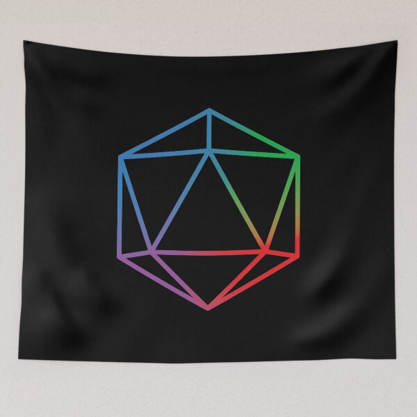 Item preview, D20 Sided Dice Line Art designed and sold by Caecus Societas.