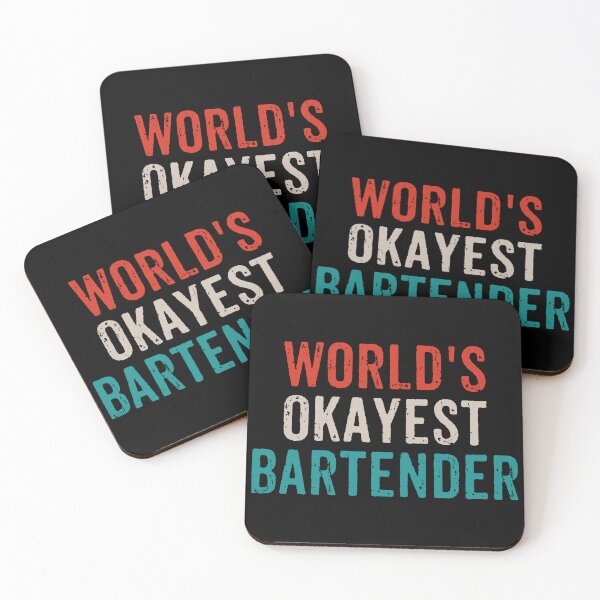 Item preview, World's Okayest Bartender - Bar Waiter Waitress Gift designed and sold by manueldila.