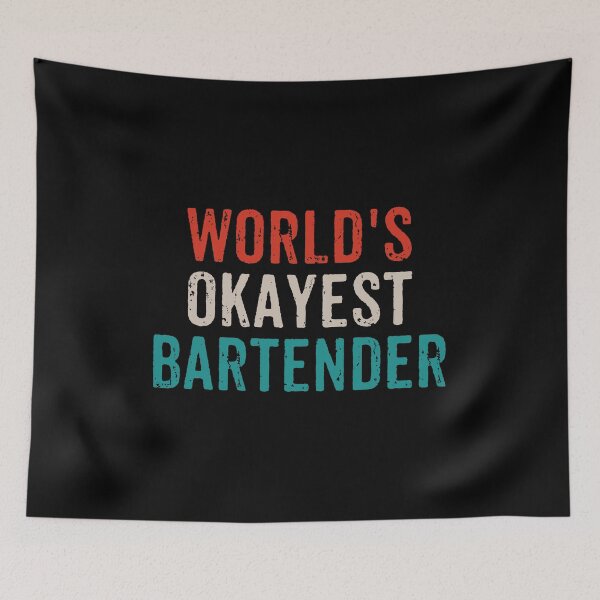 Item preview, World's Okayest Bartender - Bar Waiter Waitress Gift designed and sold by manueldila.