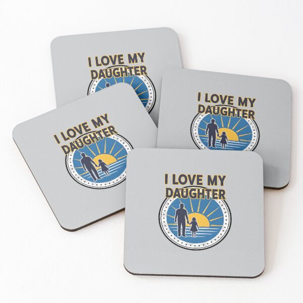 Item preview, I Love My Daughter - Father and Child Sunset Silhouette Family Bond designed and sold by THE-DAILY-DRIPS.