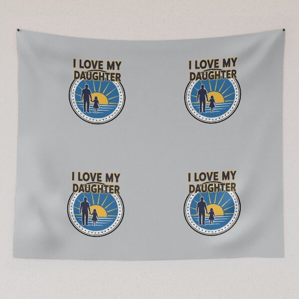 Item preview, I Love My Daughter - Father and Child Sunset Silhouette Family Bond designed and sold by THE-DAILY-DRIPS.